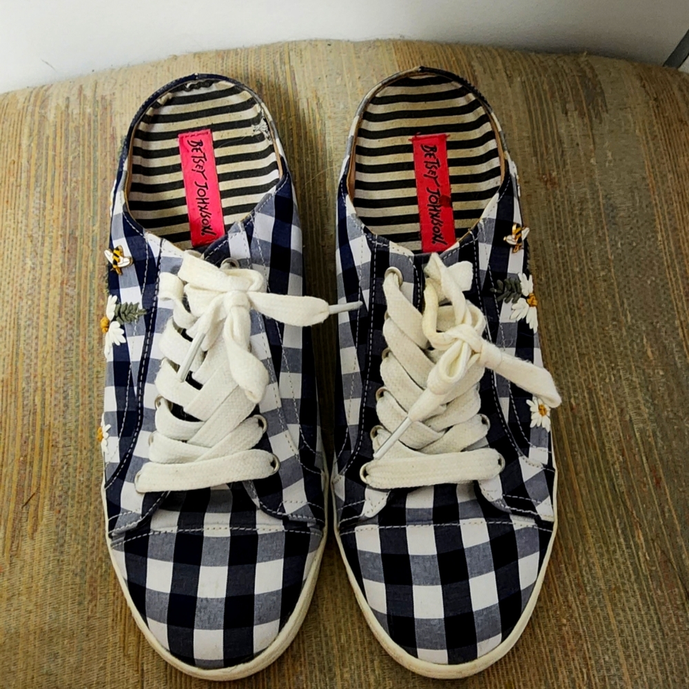 Betsey Johnson gingham sneakers